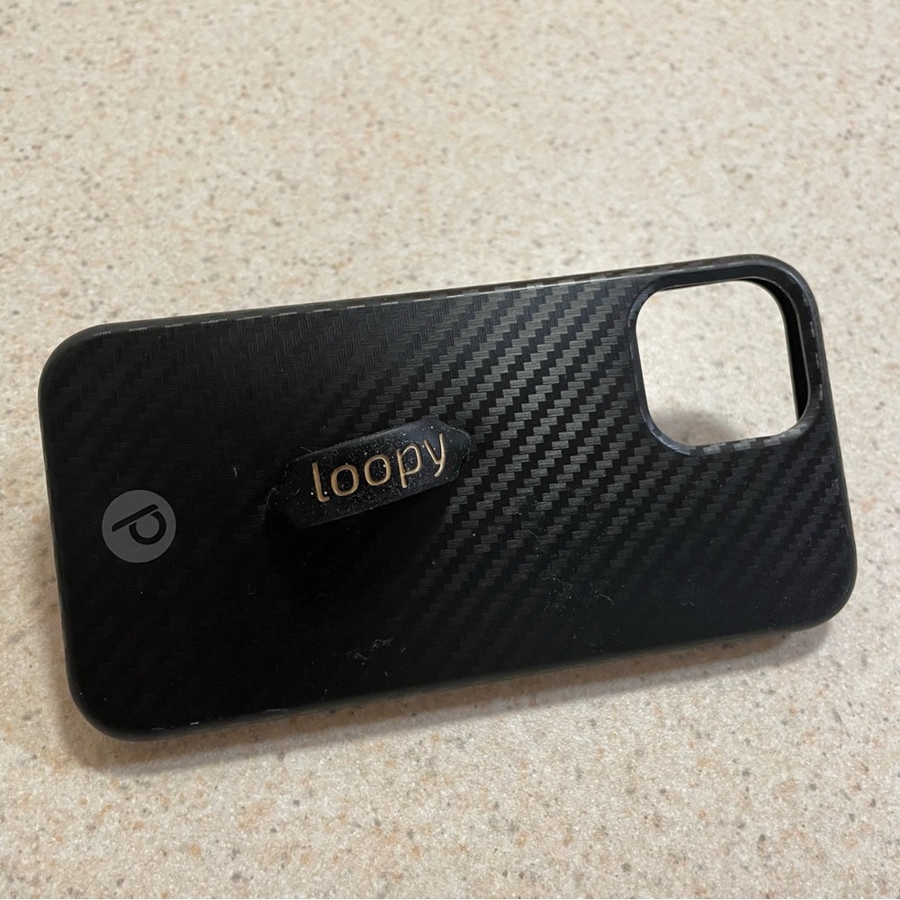 Loopy Black Phone Case for iPhone 12 Pro/12 (6.1” screen)